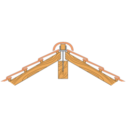 Support de faîtage RB acier galvanisé largeur 40 mm
