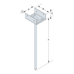 Support de faîtage RB acier galvanisé largeur 40 mm