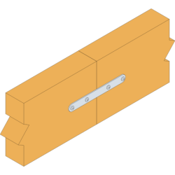 Équerre de chaise droite ECA épaisseur 2 mm