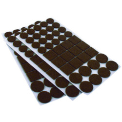 Lot de 120 patins feutre marron adhésifs