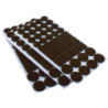 Lot de 120 patins feutre marron adhésifs