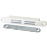 Loqueteau à encastrer acier et plastique blanc charge 8 kg