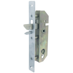 Serrure à encastrer axe 40 mm pour portail coulissant 8mm