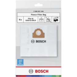 4 Sac en non-tissé 480 x 550 mm 10 litres pour aspirateur GAS12-25 LS