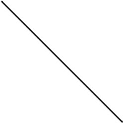 Tringle pour crémone pompier longueur 2500mm section 11.7x11 mm Noire