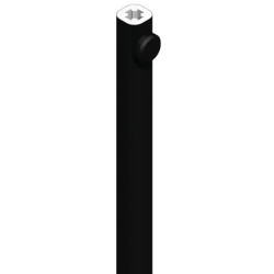 Tringle pour crémone pompier longueur 2500mm section 11.7x11 mm Noire