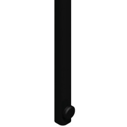 Tringle pour crémone pompier longueur 2500mm section 11.7x11 mm Noire