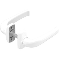 Béquille double pour porte Crystal Blanc