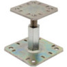 Pied de poteau réglable hauteur 100 à 150 mm platines 100 x 100 mm et 130 x 130 mm PPRC