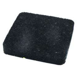 Patin anti-vibrations caoutchouc noir à poser 100x100 mm lot de 4