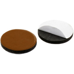 Patin feutre avec semelle PTFE adhésif diamètre 25 mm lot de 8