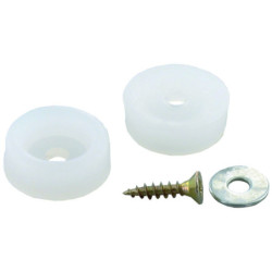 Patin amortisseur plastique translucide à visser diamètre 25 mm lot de 4