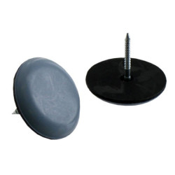 Patin PTFE gris à clouer diamètre 25 mm lot de 4