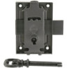 Serrure universelle en applique acier poli 15 mm