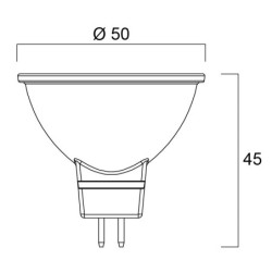 Ampoule RefLED MR16 830 36° Sylvania Blanc chaud 5W 425LM