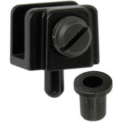 Pivot pour porte en verre acier noirci 4-6 mm lot de 2