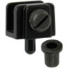 Pivot pour porte en verre acier noirci 4-6 mm lot de 2