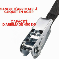 Sangle à cliquet sans crochet longueur de 5 mètres