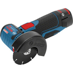 Meuleuse angulaire Bosch GWS 12V-76 en coffret L-Boxx avec 2 batteries 12V 3Ah et chargeur