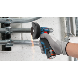 Meuleuse angulaire Bosch GWS 12V-76 en coffret L-Boxx avec 2 batteries 12V 3Ah et chargeur