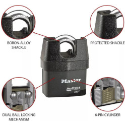 Cadenas Pro Series 6327 Master Lock avec anse protégée