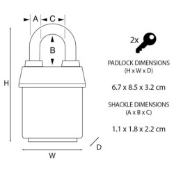 Cadenas Pro Series 6327 Master Lock avec anse protégée