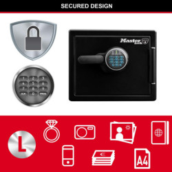 Coffre fort sécurisé à combinaison digitale Master Lock format L