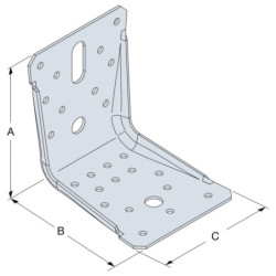 Équerre renforcée ABR 100x100x90mm en INOX A4