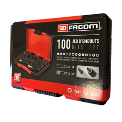 Coffre d'embouts 1/4'' 100 pièces