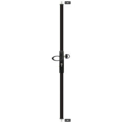 Kit serrure carénée pour porte de garage 2 ou 3 points couleur noir 250 cm découpable
