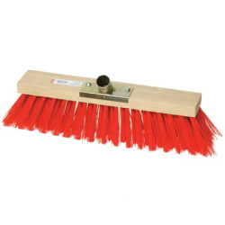 Balai cantonnier PVC rouge
