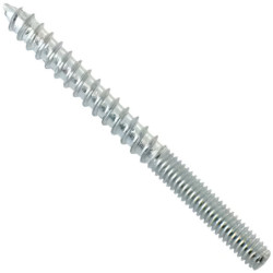 Vis double filet bois/métal acier zingué lot de 10