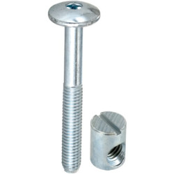 Vis d'assemblage tête bombée acier lot de 4