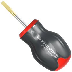 Tournevis plat Protwist Facom pour vis à fente Lame ronde courte