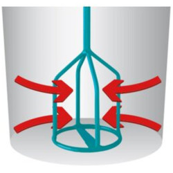 Turbine de malaxage Collomix KR Hexafix Ø 140 mm - Longueur 590 mm