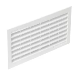 Grille de ventilation à visser ou coller classique rectangulaire avec moustiquaire