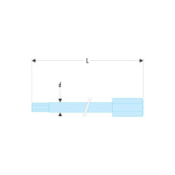 Embout de vissage long 6 pans Facom 70 mm