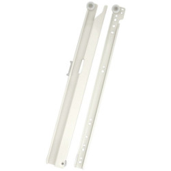 Coulisse sortie totale acier blanc longueur 400 mm