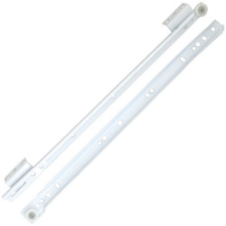 Coulisse pour tablette acier blanc longueur 400 mm