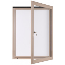 Vitrine d'affichage extérieur réversible vitrage Sécurit aluminium anodisé 6 feuilles A4