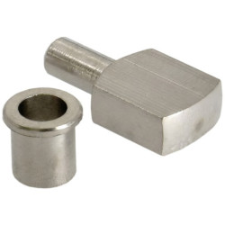 Taquet 5 mm et douille 7 mm laiton nickelé lot de 8
