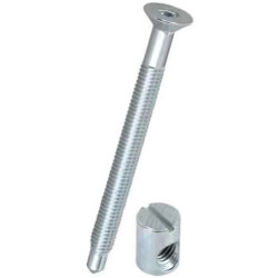 Vis d'assemblage tête fraisée acier zingué 6x70 mm lot de 4