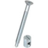 Vis d'assemblage tête fraisée acier zingué 6x70 mm lot de 4