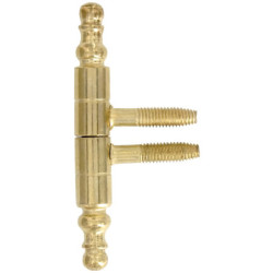 Fiche à visser de style acier laitonné diamètre 9 mm lot de 2