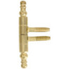 Fiche à visser de style acier laitonné diamètre 9 mm lot de 2