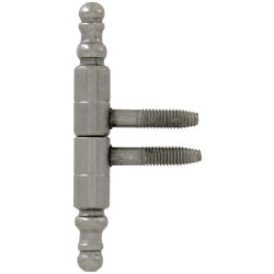 Fiche à visser de style acier poli diamètre 11 mm lot de 2