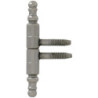 Fiche à visser de style acier poli diamètre 11 mm lot de 2