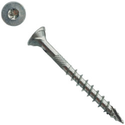 Vis bois tête fraisée Torx Zingué filetage partiel