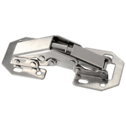 Charnière en applique acier nickelé 60 mm lot de 2