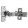 Charnière à ressort acier nickelé pour porte en applique diamètre 35 mm lot de 2